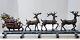 Lulu Decor Santa In Sleigh 3 Reindeer Christmas 5 Stocking Hanger Cast Iron 28