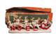 Mcm Vintage Noel Japan Santa Claus W Sleigh Reindeer Candleholders Original Box