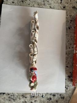 MCM Vintage NOEL Japan SANTA CLAUS w SLEIGH Reindeer Candleholders ORIGINAL BOX