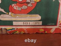 MCM Vintage NOEL Japan SANTA CLAUS w SLEIGH Reindeer Candleholders ORIGINAL BOX