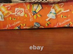 MCM Vintage NOEL Japan SANTA CLAUS w SLEIGH Reindeer Candleholders ORIGINAL BOX