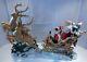 Mint! Grandeur Noel 2003 Santa In Sleigh And Reindeer Porcelain Set Christmas
