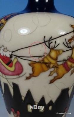 MOORCROFT Reindeer Flight Christmas Santa's Sleigh 6 Vase 72/6 RRP £285