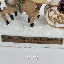 Macy's Thanksgiving Day Parade 75th Anniversary Santa's Sleigh w Music 2001 RARE