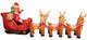 Mariah Carey 12ft Christmas Inflatable Santa Sleigh +3 Reindeer Outdoor -retired