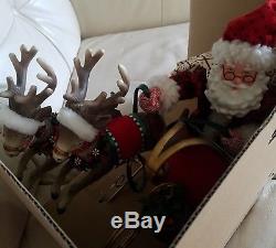 Mary Engelbreit Santa Sleigh Reindeer Musical 24 Night Before Christmas 2004