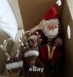 Mary Engelbreit Santa Sleigh Reindeer Musical 24 Night Before Christmas 2004