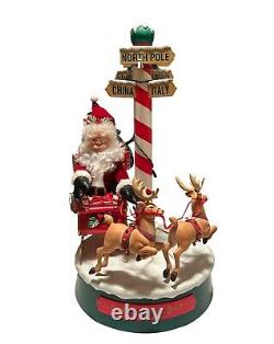 Matrix Industries Ltd Motion Santa Sleigh Reindeer Music NOEL Signpost 1995