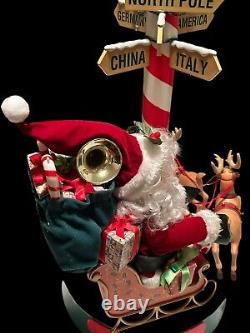 Matrix Industries Ltd Motion Santa Sleigh Reindeer Music NOEL Signpost 1995