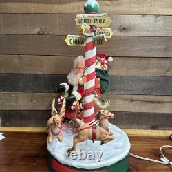 Matrix Industries Ltd Motion Santa Sleigh Reindeer Music Signpost 1995 In Box