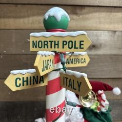 Matrix Industries Ltd Motion Santa Sleigh Reindeer Music Signpost 1995 In Box