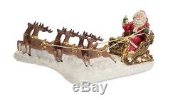 Melrose Santa Reindeer and Sleigh Mantel Figure, 25 Long