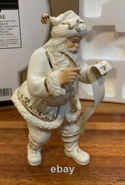 Member's Mark Porcelain Santa Sleigh & 2 Reindeer in Original Box 2005