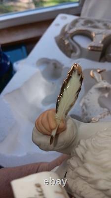 Member's Mark Porcelain Santa Sleigh & 2 Reindeer in Original Box 2005 Member's Mark Porcelain Santa Sleigh & 2 Reindeer in Original Box 2005