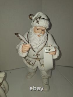 Member's Mark Porcelain Santa Sleigh & Reindeer Christmas Decoration In Box 2005