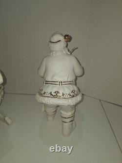 Member's Mark Porcelain Santa Sleigh & Reindeer Christmas Decoration In Box 2005