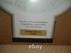 Member's Mark Porcelain Santa Sleigh & Reindeer In Original Box 2005