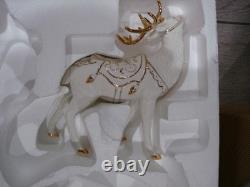 Member's Mark Porcelain Santa, Sleigh & Reindeers WithOriginal Box 2005 GORGEOUS