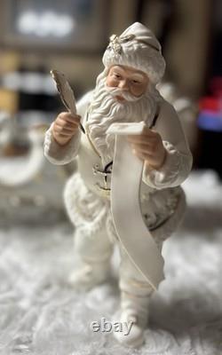 Member's Mark Porcelain Santa, Sleigh & Reindeers WithOriginal Box 2005 GORGEOUS