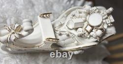 Member's Mark Porcelain Santa, Sleigh & Reindeers WithOriginal Box 2005 GORGEOUS