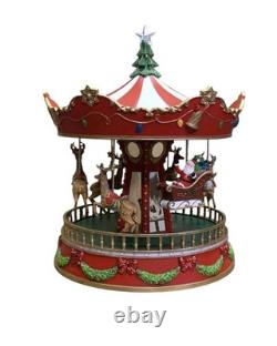 Member's Mark Pre-Lit Animated Musical Carousel, 15, Hand-Painted