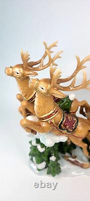 Members Mark Christmas Santa Sleigh with Reindeer Decor With Box