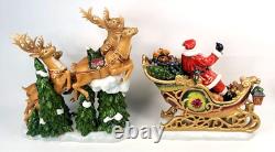 Members Mark Christmas Santa Sleigh with Reindeer Decor With Box