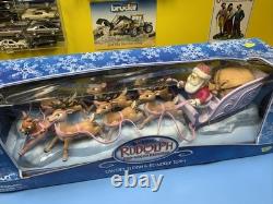 Memory Lane Playing Mantis Rudolph Santa's Sleigh and Reindeer Team 2003