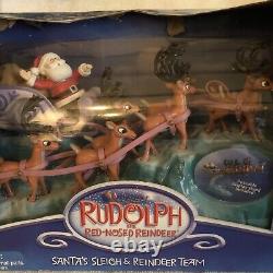 Memory Lane Rudolph-Red Nose Reindeer Santa's Sleigh-Sam-Hermey-Yukon Cornelius