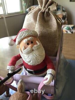 Memory Lane SANTA, RUDOLPH & REINDEER TEAM SLEIGH From FAO Schwarz IN BOX