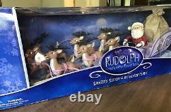 Memory Lane SANTA, RUDOLPH & REINDEER TEAM SLEIGH From FAO Schwarz IN BOX