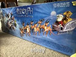 Memory Lane SANTA, RUDOLPH & REINDEER TEAM SLEIGH From FAO Schwarz IN BOX