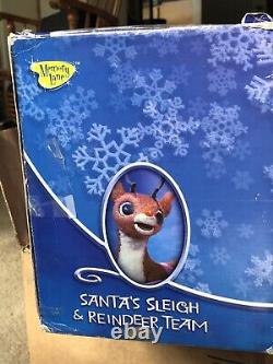 Memory Lane SANTA, RUDOLPH & REINDEER TEAM SLEIGH From FAO Schwarz IN BOX
