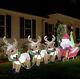 Merry Christmas 3ft Self Inflating Light Up Santa & Reindeer Sleigh Self Inflate