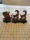 Midwest Cannon Falls Santa's Sleigh & Reindeer Stocking Hanger Set 3 Cast Iron