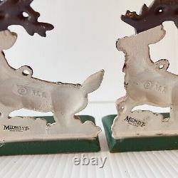 Midwest Cannon Falls Santa Sleigh Reindeer Stocking Holder Hanger Cast Iron FLAW