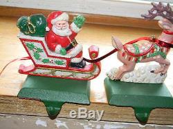 Details about   VTG Midwest Santa's Reindeer Cast Iron Christmas Stocking Hanger Holder w/ Box