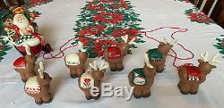 Midwest of Cannon Falls - Eddie Walker - Santa in Sleigh with 8 Reindeer Set