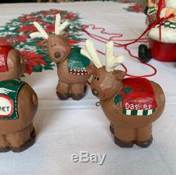 Midwest of Cannon Falls - Eddie Walker - Santa in Sleigh with 8 Reindeer Set
