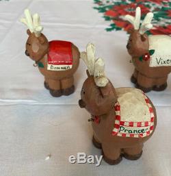 Midwest of Cannon Falls - Eddie Walker - Santa in Sleigh with 8 Reindeer Set