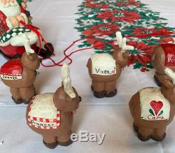 Midwest of Cannon Falls - Eddie Walker - Santa in Sleigh with 8 Reindeer Set