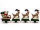 Midwest Of Cannon Falls Santa's Sleigh & Reindeer Stocking Hanger Set Cast Iron