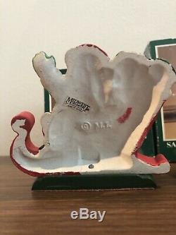 Midwest of Cannon Falls SANTA'S SLEIGH & REINDEER Stocking Hanger Set Cast Iron