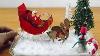Miniature Snowman And Santa Claus Sleigh With Reindeer Easy Christmas Crafts Ideas