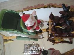 Mod authentic 50s NAPCO Christmas Xmas Santa sled Sleigh 1 Reindeer S568 A Japan