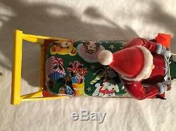 Modern Toys Japan LARGE Battery Operated Santa Claus On Reindeer Sleigh Box