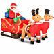 Monzana Santa With Sleigh Reindeer Inflatable 240 Cm Christmas Decoration