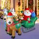 Mortime 6.7 Ft Christmas Inflatable Santa Claus On Sleigh Pulled By Two Reindeer