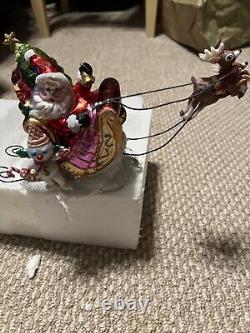 Mr Bingle And Santa In Sleigh With Reindeer RARE New In Box