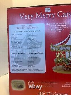 Mr. Christmas Very Merry Carousel Musical Animated Santa Reindeer Sleigh withBox